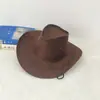 Fábrica de Origem Chapéu de Sol para Viagem Transfronteiriça Lazer para Homens e Mulheres, Camurça Sintética Verão Proteção Solar Chapéu de Cowboy Ocidental Fresco