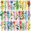 Marcadores Qi Yu 30 marcadores de primavera em vento pequenas flores frescas da primavera alto valor de cor cartões de etiqueta requintados