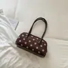 Bolso pequeño cuadrado de lunares lindo estilo coreano, nuevo bolso de mano de moda otoño 2026, bolso de hombro simple y relajado para el día a día