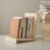 Prateleira Simples de Armazenamento para Mesa Suporte Criativo de Livros para Estudante Marcador de Página Organizador de Documentos para Mesa de Escritório Pequena Estante de Livros de Madeira Sólida