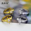Ovillo Estrella de Ocho Puntas Joyería de Acero Oro y Plata Bicolor Incrustaciones de Circonita Pendientes de Fundición Novedosos para Mujeres Viajes Cotidianos Tendencia Nacional Moda