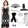 Vestido de Noche Gatsby de los años 20 Retro con Lentejuelas y Perlas, Cuello en V, Borlas AliExpress Amazon Wish