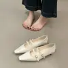 Sapatos Mary Jane Dourados de Bico Quadrado com Salto Grosso, Versáteis para Primavera/Verão 2026, Apresentando uma Única Tira e Design Slip-On, Elegantes e Adequados para o Dia a Dia, Sapatos de Bico Baixo para Mulheres