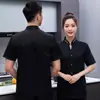 Roupa de Trabalho de Chef Estilo Chinês Manga Longa Impermeável Tamanho Grande Roupa de Trabalho para Cozinha Mangas Ajustáveis Roupas de Outono e Inverno para Cozinha de Restaurante
