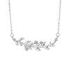 Collar de Hoja de Plata S925 para Mujer Estilo Mori Simple Fresco Colgante de Ramas y Hojas Cadena para el Cuello Diseño Nicho Celebrante de Internet Joyería de Plata
