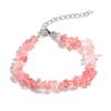 Pulsera de Grava de Cristal de Piedra Natural Pulsera para Mujer Grava Irregular Aleación Cierre de Langosta Pulsera de Cristal