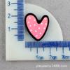 Parche de graffiti acrílico para manualidades con forma de corazón de melocotón, accesorio para el cabello de amor DIY, material para tocado, señal de estacionamiento, tarjeta de letras DIY, joyería