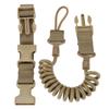 Cordón Táctico para Exteriores Cuerda para Pistola Anti-Pérdida Militar Fan Cuerda de Resorte Elástico Llavero Colgante Cuerda