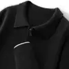 Suéter de Caxemira com Meio Zíper 2026 Outono/Inverno Novo Masculino Gola Lapela Camada Base Para Meia-Idade Estilo Business Casual Old Money