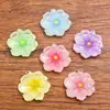 6 colores 24x26mm Accesorios de resina DIY Encanto de planta Colgante de flor transparente para bolsos Accesorios para teléfono móvil Joyería