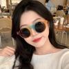 Gafas de sol redondas retro estilo Harajuku sencillas para mujer 2025, nuevas gafas de sol anti-UV de hip hop para celebridades de Internet, gafas para hombre