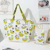 Bolso de Mano y Bandolera HelloKitty Estampado de Leopardo, Impermeable Portátil de Doble Uso Ecológico, Bolsa de Gran Capacidad para Supermercado, Regalo