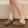 Mules de otoño para mujer de punta cerrada para exteriores, estilo de nicho, sin cordones, suela gruesa, nuevo estilo francés perezoso tipo Birkenstock 2026