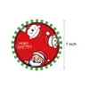 Tengshuo Pratos de Jantar de Papel de Natal de 9 polegadas Conjunto Descartável de Louças Suprimentos para Festa Biodegradável Grau Alimentício
