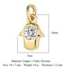Mariposa Bebé Elefante Ojos Cobre Zircón Accesorios de Joyería DIY Estrella Luna Palma Pie Collar Pulsera Colgante Pequeño