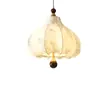 Lustre vintage Nanyang estilo francês, luminária redonda para quarto, luminária de tecido estampada criativa estilo retrô americano para escritório e sala de estar