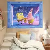 Nuevo paño de fondo de dibujos animados estilo INS impresión de alta definición tacto de alta gama decoración de ambiente de dormitorio paño colgante múltiples estilos disponibles