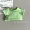 Camiseta de color liso, ropa para muñecos de 10 cm de peluche, ropa de manga corta de 14 cm. Venta al por mayor de ropa para colgantes y muñecos de Palm Dog
