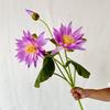 Ramo de simulación nenúfar piscina de restaurante pecera decoración flores artificiales adornos para el hogar flores de ingeniería fábrica al por mayor alto sentido