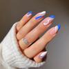 Uñas Vestibles Transfronterizas de Comercio Exterior, Pegatinas de Uñas Personalizadas Dulces y Frescas de Araña Negra, Piezas de Manicura Vestibles, 24 Piezas de Uñas Terminadas