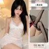Diyi Miao Si Lencería Sexy Estilo Encaje Romántico Deseo Puro Sin Tirantes Transparente Camisón Hueco Talla Grande Ropa de Casa A020