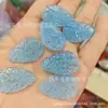 Brincos Vazados Orquídea Azul Marinho Azul Royal Atacado DIY Joias de Jade Acessórios de Jade Peças de Pingente para Brincos