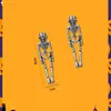 1 Par Pendientes de Calavera Hombre Calavera Pendientes Gótico Celebración de Halloween Día de Muertos Temperamento Estilo Oscuro