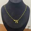 Puzuo Tienda de Oro Mismo Estilo Shajin Xingyue Croheart Collar con Pin para Mujer Diseño Nicho de Lujo Ligero Cadena Clavicular