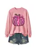 Moletom Casual Moda Confortável Plus Size Feminino Laço Rosa Abóbora Comércio Exterior Amazon Atacado Transfronteiriço