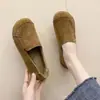 Sapatos de Pano Old Beijing Femininos Retro Sapatos de Salto Único Mocassins Birkenstocks Casuais Slip-on Internos Resistentes à Sujeira Novo Estilo Chinês Sapatos Femininos