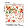 Tulipán Mariposa Primavera Decorativos Calcomanías de PVC N1923 Transfronterizo Sala de Estar Ventana Decorativos Calcomanías de Pared Venta al por Mayor