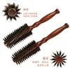 Cepillo Rodillo de Cerdas de Jabalí, Rodillo Redondo para Peluquería Resistente a Altas Temperaturas, Rodillo Peine Estilizador de Hebilla Interna Rizador Flor de Pera, Fabricante de Rodillos Peine de Madera Maciza para el Cabello