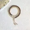 "Fortuna y Peces" Pulsera Natural para Mujer, Nuevo Estilo Chino, Pulsera de Doble Capa, Vintage Regalo para Mejor Amiga