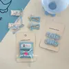 Pasador de Tela de Encaje Floral Estilo Coreano Niannian Dulce Cuadros Bordados Pinza para Flequillo Infantil