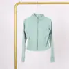 Em EstoqueJaqueta Cropped LD Define Slim-fit Roupa de Yoga Roupa Externa para Mulheres Cintura Marcada Fitness Esportes Top