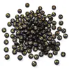 4x 7mm acrílico preto dourado contas de letras contas redondas chatas feitas à mão quebra-cabeça acessórios diy colar com contas artesanais contas soltas