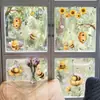 Brup Calcomanías Reutilizables de Abejas para Vidrio Adhesión Estática Sin Marcas Decoración para Ventanas del Hogar Calcomanías Br-Jd5316C