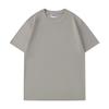 Heavy Double Yarn 280g Pure Cotton Crewneck Manga Curta T-Shirt Homens e Mulheres com Ombro Caído Cor Sólida Esportes Solto Meia Manga Juventude