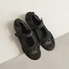 Fashionista! Tênis casuais esportivos de couro macio em estoque para mulheres com laço, sola macia confortável, sapatos Mary Jane funcionais