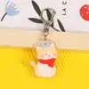 Desenho animado fofo acrílico transparente dupla face DIY pequeno presente criativo acessórios de chaveiro ornamento de bolsa chaveiro