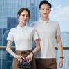 Camisa cultural de solapa de manga corta morado claro polo de grupo ropa de trabajo para hombres y mujeres camiseta bordado logo