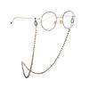 Cadena para gafas de doble capa con diamantes de imitación negros para mujer, cadena de cuentas de cobre, accesorios antideslizantes para mascarillas y gafas, joyería transfronteriza europea y americana