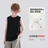 Camiseta infantil sem mangas, 100% algodão, para usar no verão, combinando com looks pai e filho, unissex, branca, adequada como segunda pele ou regata esportiva