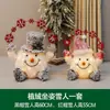 Decoração de Natal Boneco de Neve Rena de Natal Brilhante Cenário para Shopping Center Lobby de Hotel Enfeites Decorativos Grandes de Natal
