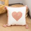 Almohada Bordada con Lazo Rosa Transfronterizo de Amazon Almohada Geométrica de Amor Tela para el Hogar Cojín para Sofá Funda de Almohada
