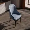 Silla Minimalista Moderna de Lujo Ligero, Silla de Comedor para Hotel, Taburete con Respaldo para Casa de Alquiler, Silla Suave para Ocio en Casa y Mahjong
