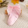 Calcetines lisos de media caña para niños de primavera y otoño estilo ins, calcetines de bebé de color sólido para las cuatro estaciones, calcetines cortos antideslizantes con lazo