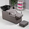 Cama de Lavado Semi-Reclinable al por Mayor para Salones de Belleza, Cama para Cortar y Lavar el Cabello, Sillón de Lavado para Salón de Belleza, Cama de Terapia Capilar con Masaje