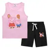 Traje Deportivo Casual de Dos Piezas para Niños Pequeños y Medianos - Chaleco y Pantalón de Verano 2023, Camiseta Base, Ropa Exterior Delgada sin Mangas