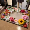 Alfombrilla de suelo de barro de diatomeas estilo felpa 3D para baño, absorbente, felpudo para puerta de baño, antideslizante, resistente al desgaste